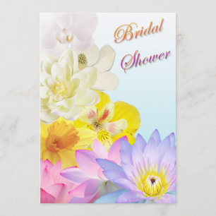 Ombre Floral Bridal Shower Invitation