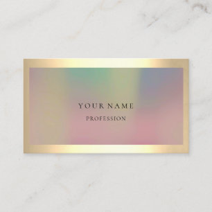 Ombre Framed Simply Professional Gold Minimal Business Card