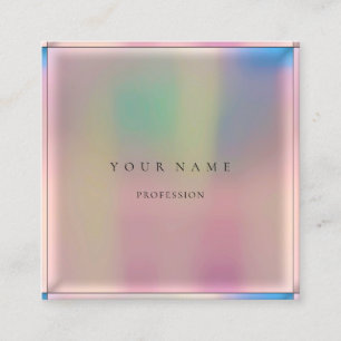 Ombre Framed Simply Professional Gold Minimal Square Business Card