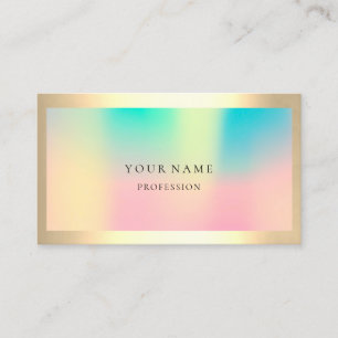 Ombre Framed Simply Professional Gold Ombre Pearl Business Card