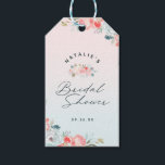 Ombre French Garden Floral Bridal Shower Favour Gift Tags<br><div class="desc">Chic Ombre French Garden Floral Peony Bridal Shower Favour Tags - with hand painted watercolor flowers and foliage, and elegant script calligraphy font. A charming vintage look in a pastel colour palette that is perfect for a spring or summer garden wedding. With feelings of the French countryside, this soft romantic...</div>