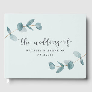 Ombre French Garden Floral Pink Peony Wedding Guest Book