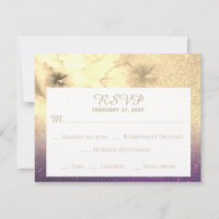 *~* Ombre Glitter Eggplant Yellow Golden RSVP
