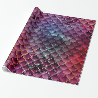 Ombre Glitter Mermaid Scales Wrapping Paper