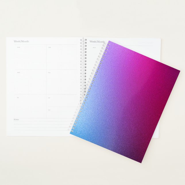 Ombre Glitter Metallic | Purple Blue Custom Planner (Display)