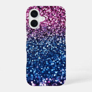 Ombre Glitter Purple Blue iPhone 16 Case