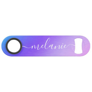 Ombre Gradient Blue Purple Calligraphy Name