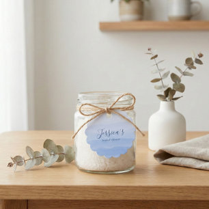 Ombre Gradient Dip Dye Blue Bridal Shower Favour Tags