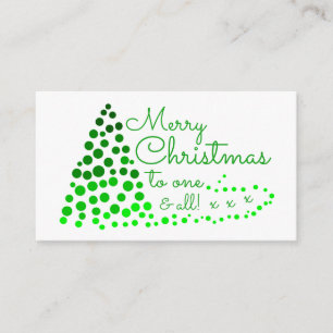 Ombré Green Christmas tree, Festive Invitation
