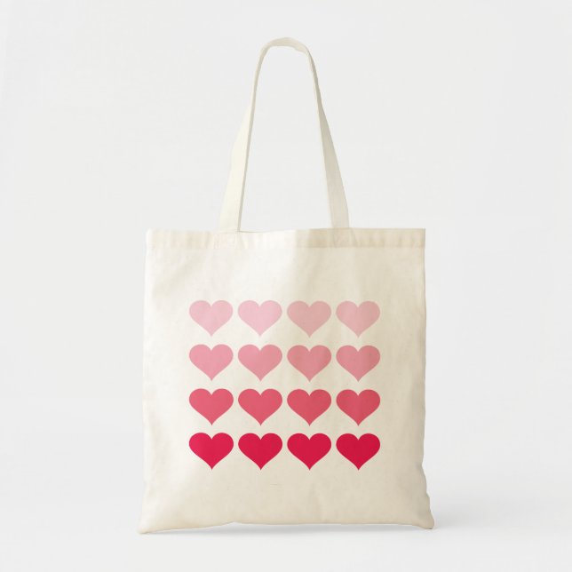 Ombre Hearts -Wedding Tote Bag (Front)