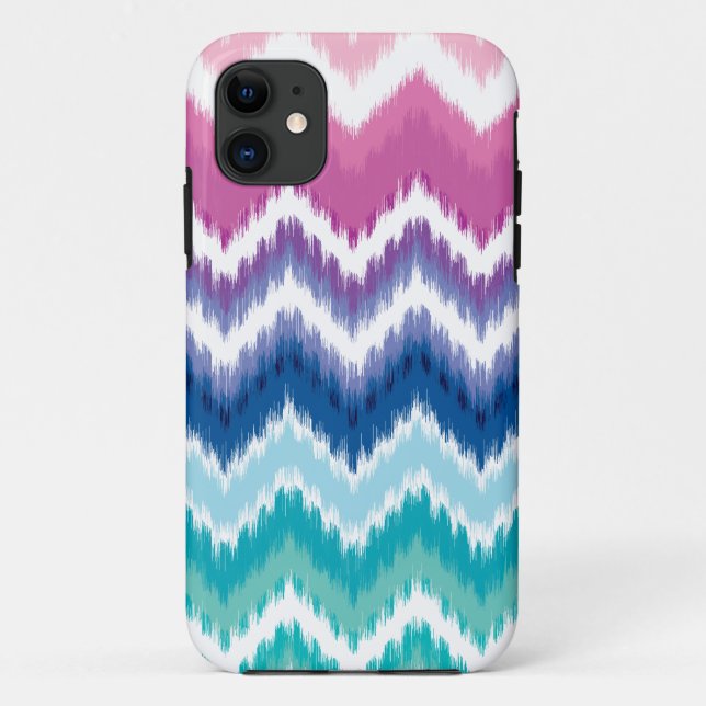 Ombre Ikat Chevron Case-Mate iPhone Case (Back)
