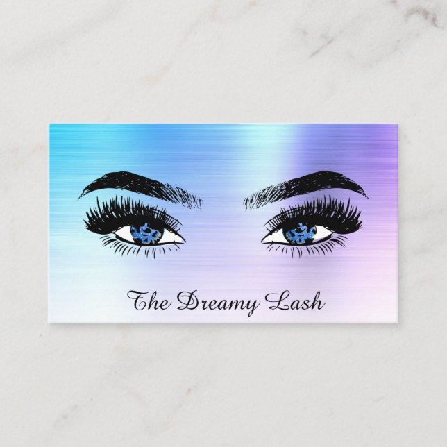 *~* OMBRE Lashes QR Brows Extensions glitter  Business Card (Front)