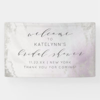 Ombre Lavender Purple Silver Bridal Shower Welcome