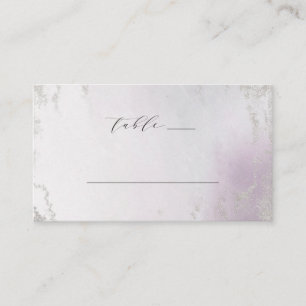 Ombre Lavender Purple Silver Wedding Table Number Place Card