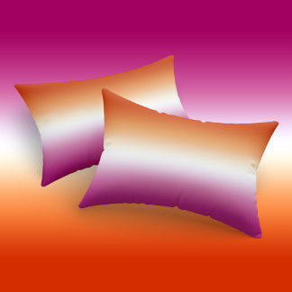 Ombre Lesbian Pride Flag Orange Pink Gradient Pillowcase