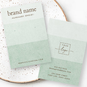 Ombre light green texture earring display card