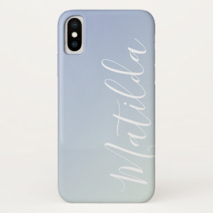 Ombre Mauve Violet Purple Plain Personalized Name Case-Mate iPhone Case