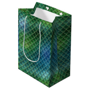 Ombre Mermaid Scale  Medium Gift Bag