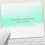 Ombre Mint Watercolor Minimalist Business Mouse Pad<br><div class="desc">Ombre Mint Watercolor Minimalist Business Mouse Pad. Perfect for a feminine business look for hair stylists,  makeup artist,  cosmetologist,  and more!</div>