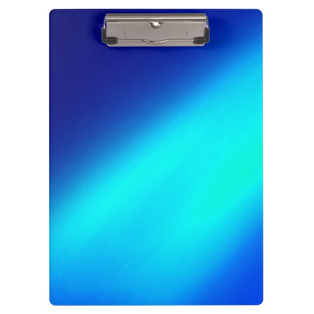 Ombre Moonlight Double Stripe blue turquoise  Clipboard (Front)