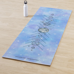 Ombre moons star Yoga instructor studio teacher Mat