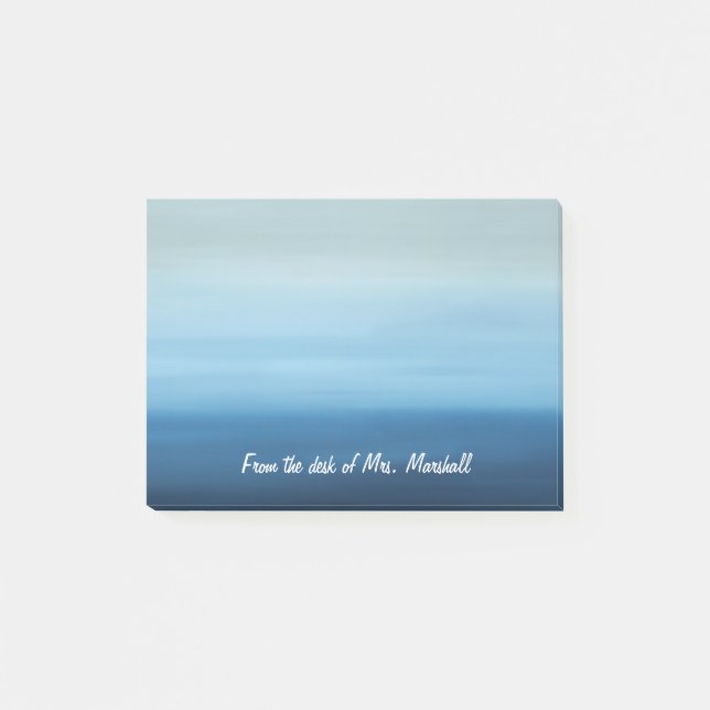 Ombre Ocean Personalised Post-it Notes (Front)