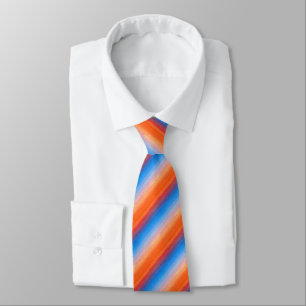 Ombre Orange Blue Sunset Tie