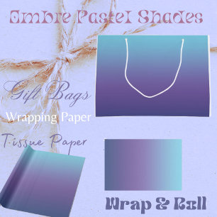 Ombre Pastel Shades  Large Gift Bag