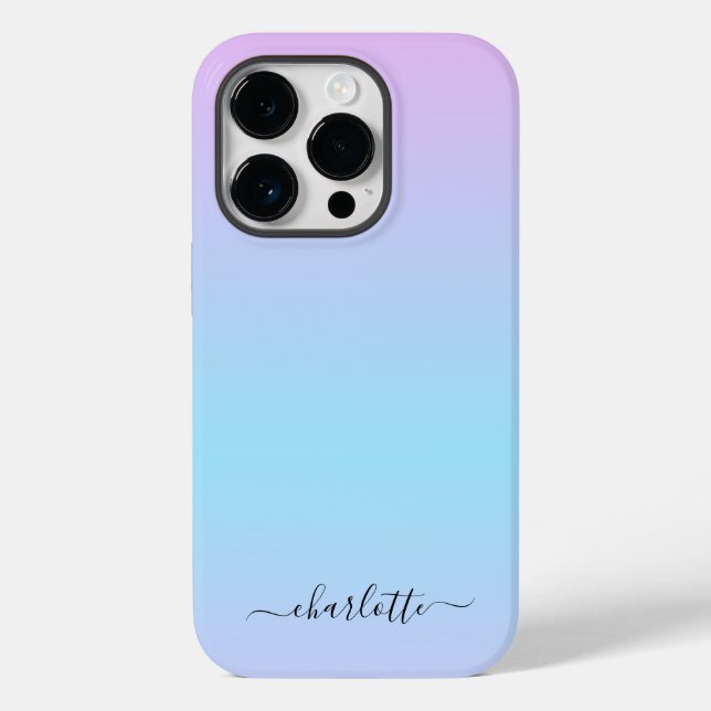 Ombré Pink and Turquoise Gradient Case-Mate iPhone Case (Back)