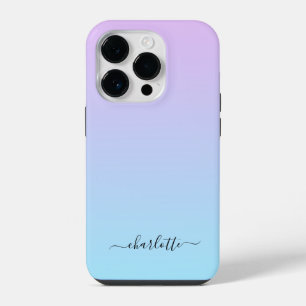 Ombré Pink and Turquoise Gradient iPhone 14 Pro Case