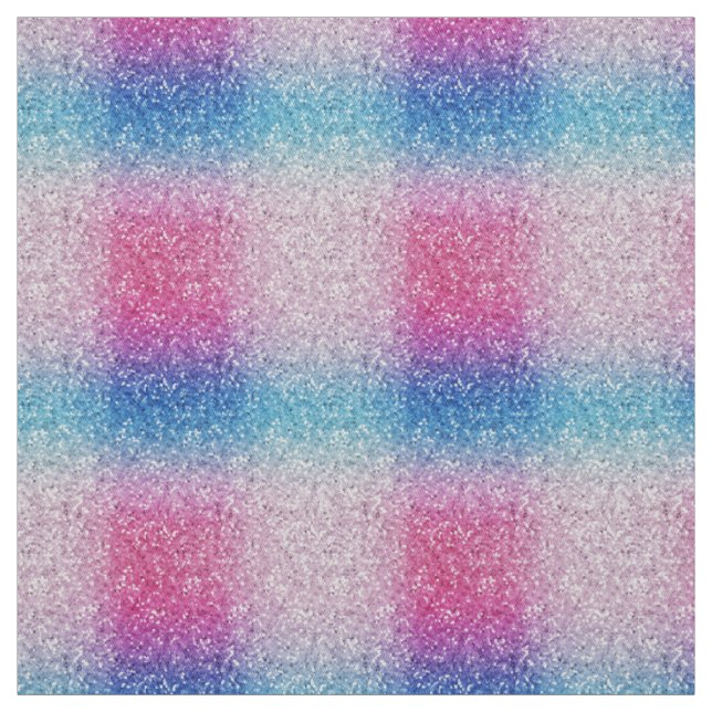 Ombre Pink Blue Glitter Sparkle Shine Fabric (Swatch)