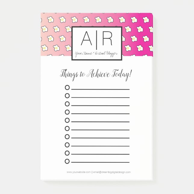 Ombre Pink Fried Eggs Post-it Notes (Front)