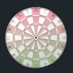 Ombre Pink Green And White Dartboard<br><div class="desc">Ombre Pink Green And White Dart Board</div>