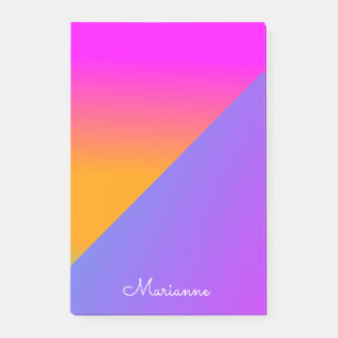 Ombré Pink  Purple Bright Post-it Notes