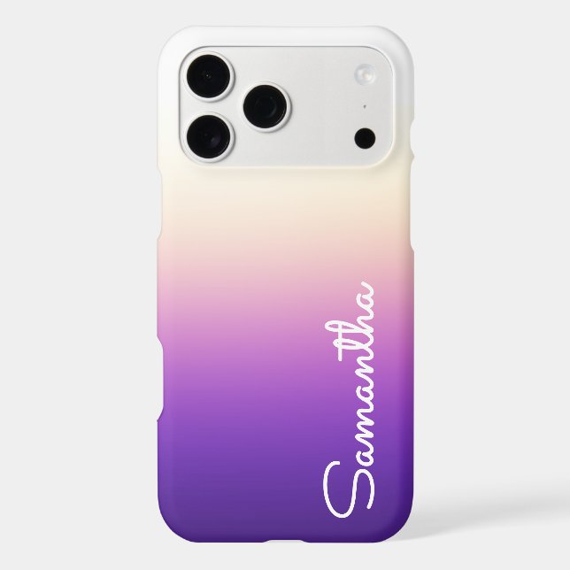 Ombre Purple Girly Personalised Name (Back)