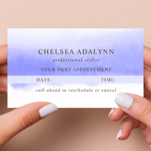 Ombre Purple Watercolor Minimal Appointment Card