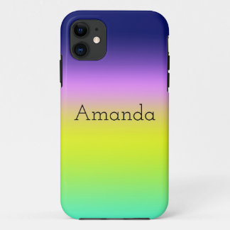 Ombre purple yellow green spring summer colours ri Case-Mate iPhone case