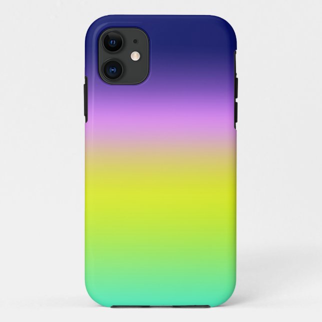 Ombre purple yellow green spring summer colours ri Case-Mate iPhone case (Back)