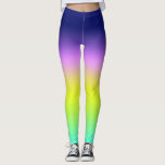 Ombre purple yellow green spring summer colours ri leggings<br><div class="desc">Ombre purple yellow green spring summer colours right neon fluorescent gradient rainbow</div>
