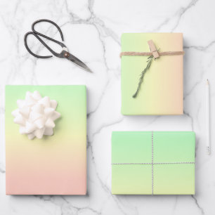 Ombre Rainbow Abstract Pastel Pattern Wrapping Paper Sheet