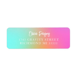 Ombre Rainbow Gradient  Hand Lettering Scripted 