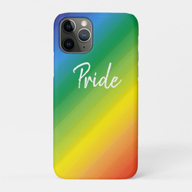 Ombre Rainbow LGBTQ Pride Colourful Case-Mate iPhone Case (Back)