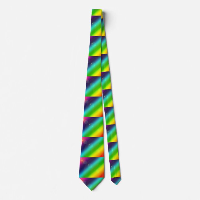 ombre rainbow mens neck tie (Front)