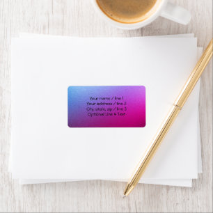 Ombre Rainbow Metallic Custom Bookplate Label