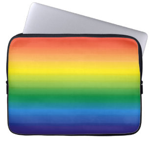 Ombre Rainbow Pride Bold Bright Colourful Laptop Sleeve