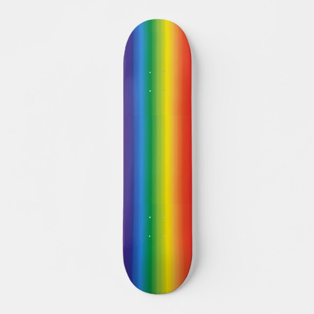 Ombre Rainbow Pride House Flag Skateboard (Front)
