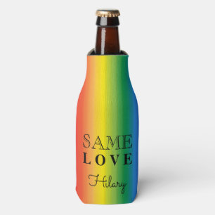 . Ombre Rainbow Pride Summer Party Personalised Bottle Cooler