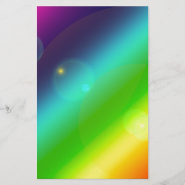ombre rainbow stationery (Front)