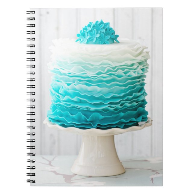 Ombre ruffle cake notebook (Front)