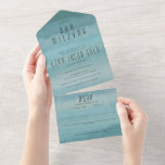 Ombre Sea Blue Elegant CUSTOM BAT BAR MITZVAH All In One Invitation<br><div class="desc">Perfect simple and elegant bar or bat mitzvah invitation! Hand made art in the background for you! FULLY CUSTOMIZABLE! Click on “Personalise” above to edit the text. Click "edit using design tool" to adjust the fonts, colours and placements. Be sure to add your return address to the back side in...</div>